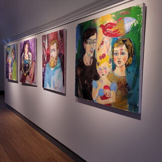 4 Gemälde der Ausstellung Unterwegs von Susanne Feldt
