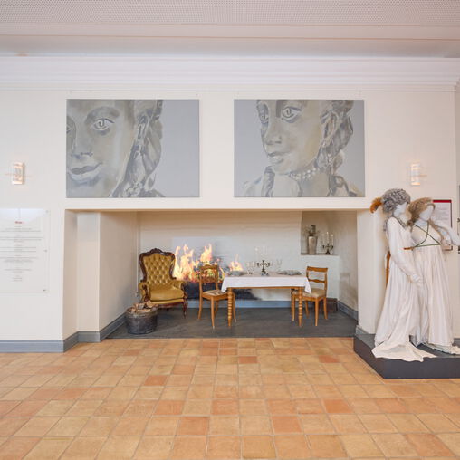 Ausstellungsraum des 3 Königinnen Palais, Nachbildung eines Kaminzimmers