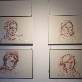 4 Malereien der Ausstellung Unterwegs von Susanne Feldt